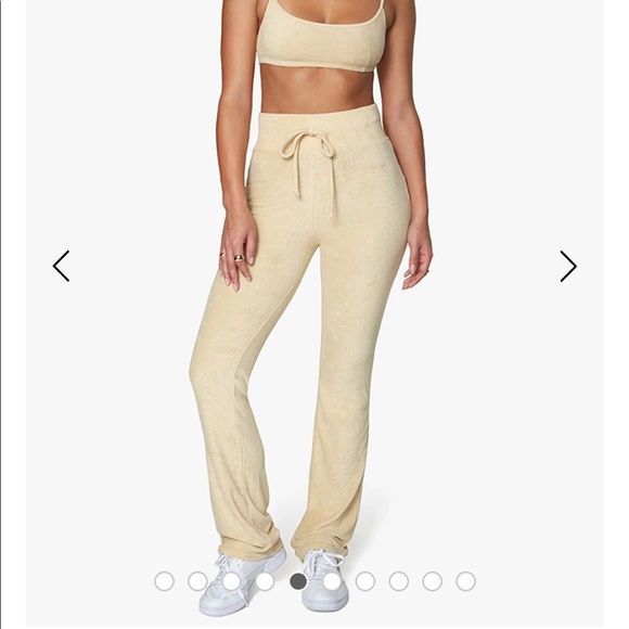 NWT Danielle Bernstein Weworewhat Terry cloth pants / bralette set - Picture 2 of 6